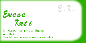 emese kati business card